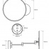 Kosmetikspiegel hängend mit Arm klein | Zoom 3x
