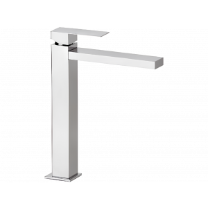 Waschtischarmatur Q-DESIGN | Standarmaturen | hohe | Edelstahlfarbe