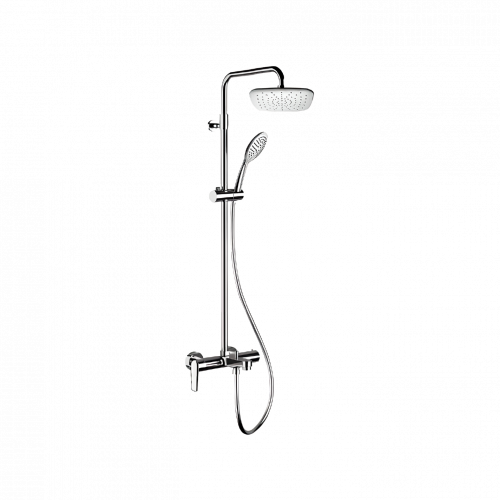 V | Dusch- und Wannen-Set Vanity | Aufputz, Hebel, Kopfbrause 200 x 200 mm | chrom Glanz