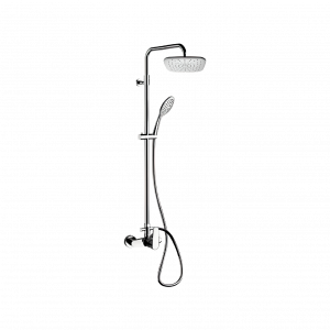 V | Dusch Set Vanity | Aufputz | Hebel | 200 x 200 mm | gebürstetem Nickel Glanz