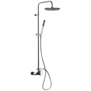 Dusch Set | Aufputz hebel | mit Kopf 200x200 | weiß matt | INFINITY