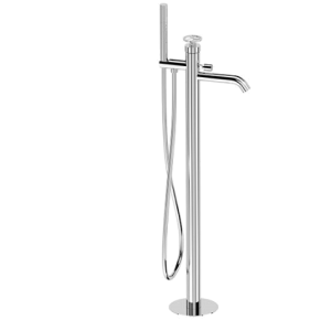 Wannen-Armatur Chrono | freistehend | Edelstahlfarbe