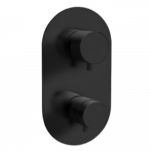 Unterputzmodul MINIMAL THERMO | thermostatisch, Dreiweg | schwarz matt