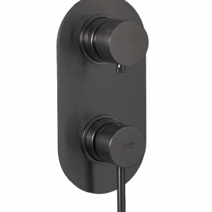 Unterputzmodul Zwei-weg | hebel | Chrom schwarzer Grund mat leštěný | X STYLE