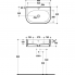 Aufsatzwaschtisch oder hängend FLO, 600 x 420 x 465, mit Öffnung