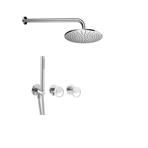 Dusch Set Smile, Unterputz, Hebel, Kopfbrause Ø300 | anthrazit matt