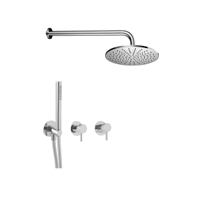 Dusch Set | Unterputz hebel | mit Hängekopf Ø300 | glänzendes Gold | CURVY | oberteil