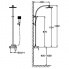 Dusch Set CAE 750, Aufputz, Hebel, Kopfbrause 205 x 205 mm