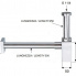 Waschtisch-Siphon Ø32 DESIGN Ganzmetall | 960 | eckig | Edelstahlfarbe