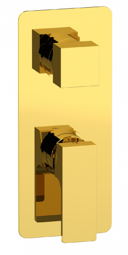 AU | Unterputzmodul Absolute | Dreiweg | Hebel | goldene Glanz