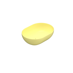 Arbeitsplatte Waschbecken T-EDGE | 500x360x160 | Senfgelb matt