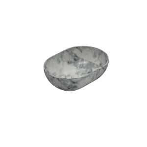 Arbeitsplatte Waschbecken T-EDGE | 500x360x160 | Grau guillochiert matt