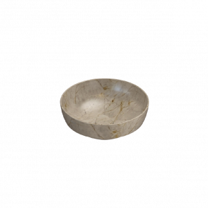 Waschbecken T-EDGE | 370x370x140 | Braun guillochiert matt