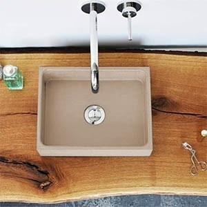 Umyvadlo BOX MINI 340 x 260 x 110 | na desku | písková | beton