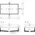 Umyvadlo BOX 640 x 365 x 140 | na desku | antracit | beton