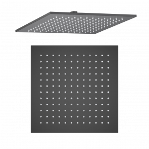 Duschkopf CUBE | aufhängbar | 300 x 300 mm | schwarz matt