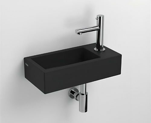 Waschbecken hängend Flush 360 x 180 x 90 , Öffnung für die Armatur rechts | schwarz-matt