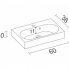 Waschbecken Slimline 600 x 380 mm