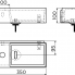 Waschbecken hängend, Flush 3 | 350 x 180 x 100 | Öffnung für die Armatur links | weiß