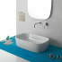 Waschbecken GENESIS | an Bord | 600 x 400 x 150 mm | Carrara-Marmor matt