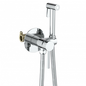 Bidet-Armatur | mit Bidet-Brause | unterputz | hebel | Chrom Glanz | CIRCULO