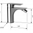 Bidetarmatur INFINITY ohne Abflusskappe | Hebel, stehend | gebürstetem Nickel Glanz