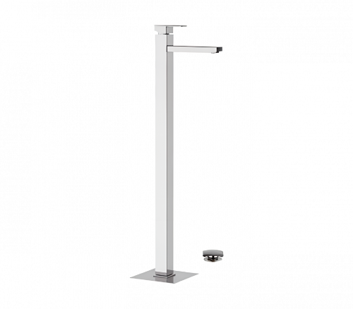 QD 18 | Waschtischarmatur Q-DESIGN  | Hebel | freistehende | chrom Glanz | Chrom schwarzer Grund