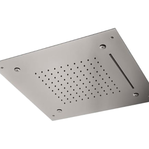 Eingebauter Duschkopf 500 x 500 mm Platz Regen + Wasserfall + Vernebelung | weiß matt