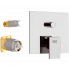 Unterputzmodul Q-DESIGN | Zwei-Wege-Hebeloberteil | Quadrat | Edelstahlfarbe