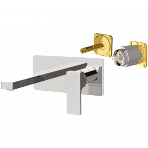 Waschtischarmatur Unterputz | 230 | hebel | gebürstetem Nickel Glanz | ABSOLUTE | oberteil