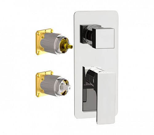 Unterputzmodul ABSOLUTE Zwei-Wege-Hebeloberteil | goldene Glanz