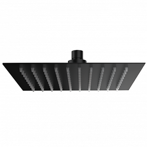 Duschkopf SoffiSlim SQ | aufhängbar | 300 x 300 mm | Edelstahl, hochglanz | schwarz matt