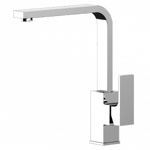 Absolute Waschtischarmatur Standhebel mit schwenkbarer Düse  | gebürstetem Nickel Glanz