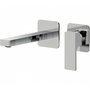 AU | Waschtischarmatur Absolute | Unterputz | Hebel | 190 | Edelstahlfarbe