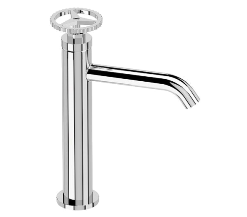 Waschtischarmatur Chrono | L | Hebel niedrig | Edelstahlfarbe