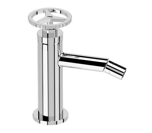 Bidetarmatur Chrono | Hebel, stehend | Edelstahlfarbe