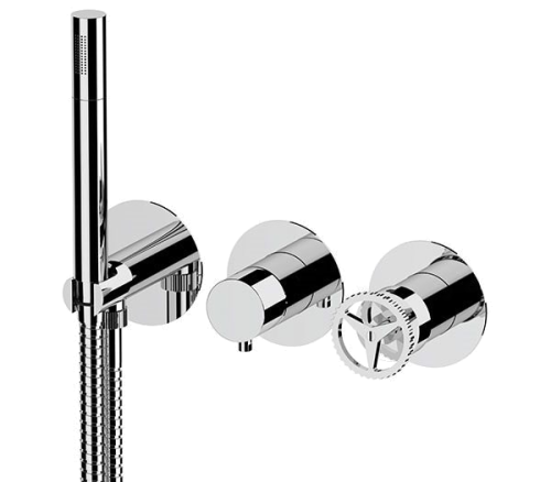 Wannen-/Brausebatterie Chrono | O | zweiweg | Hebel | gebürstetes Kupfer