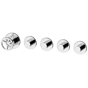 Unterputzmodul Chrono | O | 4-weg | Chrom schwarzer Grund