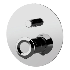 Unterputzmodul Element | O | Hebel, zweiweg | Chrom schwarzer Grund