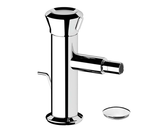 Bidetarmatur Element | Hebel, stehend | Edelstahlfarbe