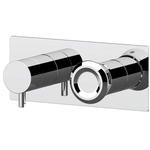 Unterputzmodul Element | Dreiweg | Hebel | Edelstahlfarbe