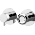 Unterputzmodul Element | O | Hebel, zweiweg | Edelstahlfarbe