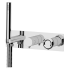 Wannen-/Brausebatterie Element | Dreiweg | Hebel | Chrom schwarzer Grund