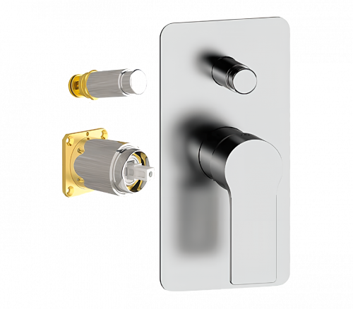 Verdecktes Modul ENERGY Zwei-Wege-Hebeloberteil | chrom Glanz