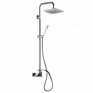 Dusch Set CLASIC LINE | Aufputz | Hebel | Ø 200 | gebürstetem Nickel Glanz