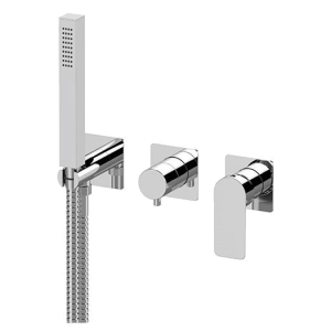 Bade- und Duschbatterie | hebel | mechanisch | gebürstetem Nickel Glanz | INFINITY | oberteil