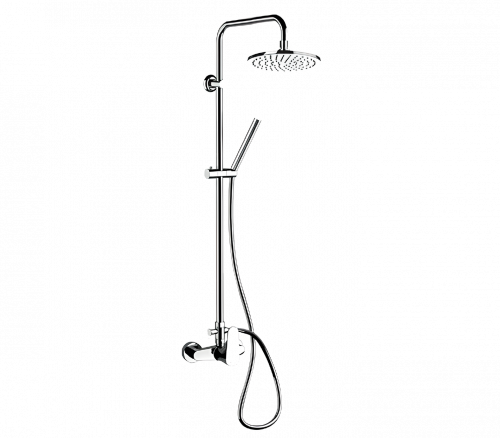 Dusch Set CLASIC LINE | Aufputz | Hebel | Ø 200 | schwarz matt