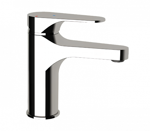 Waschtischarmatur CLASS LINE ECO ohne Ablassschraube | Hebel niedrig | gebürstetem Nickel Glanz