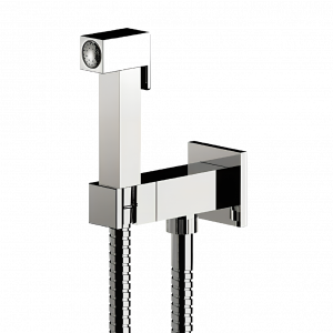 Bidet-Armatur | mit Bidet-Brause | unterputz | quaderförmig | Chrom Glanz | Q-DESIGN