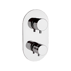 Unterputzmodul MINIMAL THERMO | thermostatisch, Dreiweg | gebürstetem Nickel Glanz